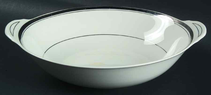 Wedding Band (Platinum Band) 10" Round Vegetable Bowl by Ancestral - Am Hostess-1