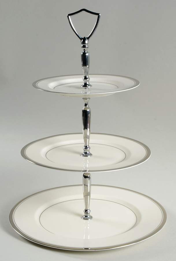 Wedding Band (Platinum Band) 3-Tiered Serving Tray (DP, SP, BB) by Ancestral - Am Hostess-1