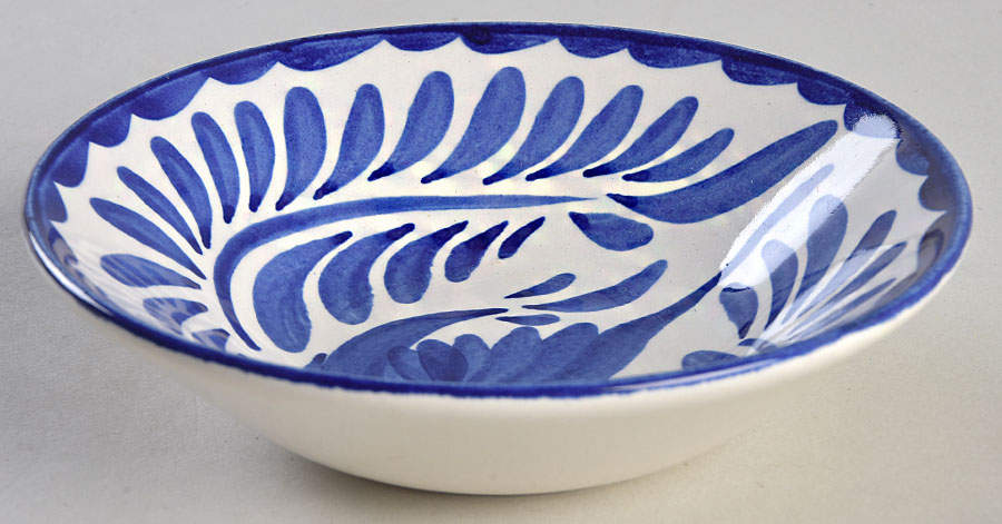 Puebla Blue Fruit/Dessert (Sauce) Bowl by Anfora (Mexico)-1