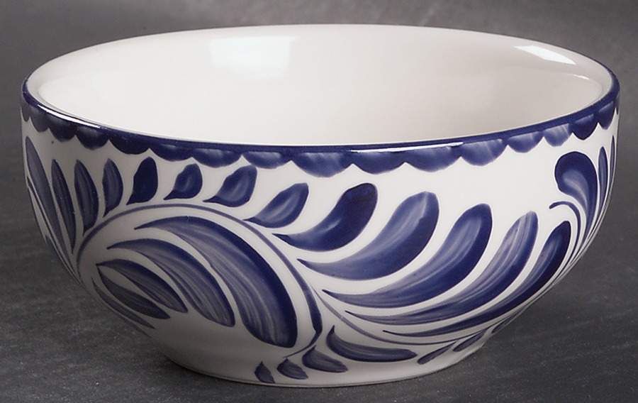 Puebla Blue Soup/Cereal Bowl by Anfora (Mexico)-1