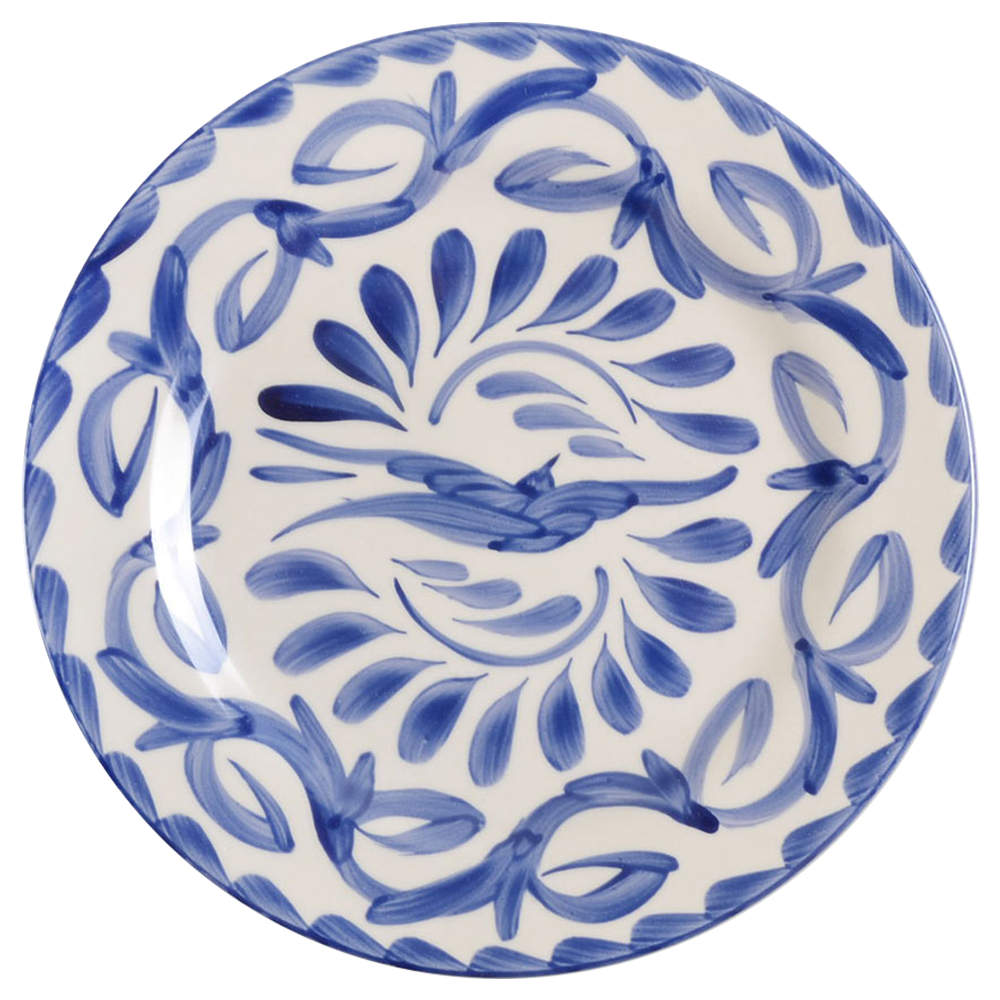 Puebla Blue Luncheon Plate by Anfora (Mexico)-1