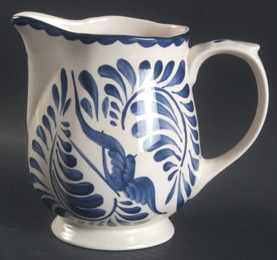 Puebla Blue 48 Oz Milk Jug by Anfora (Mexico)-1