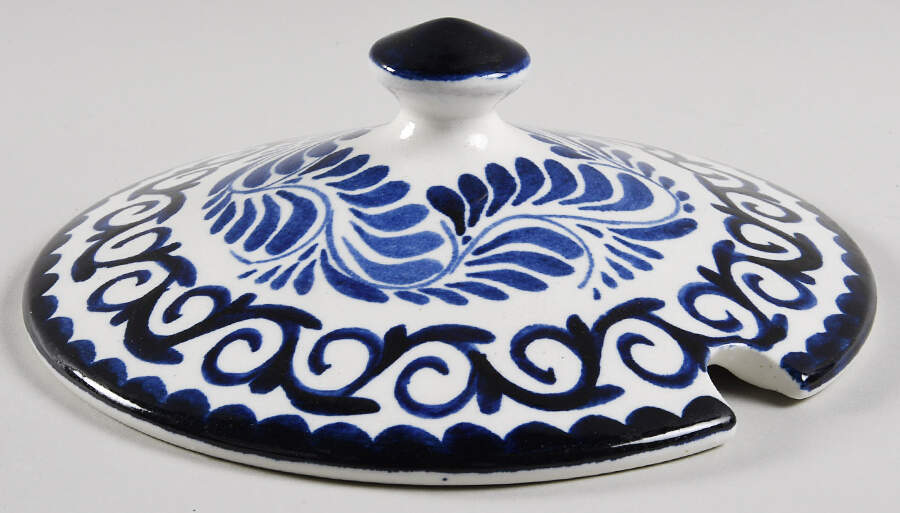 Puebla Blue Lid for Tureen by Anfora (Mexico)-1