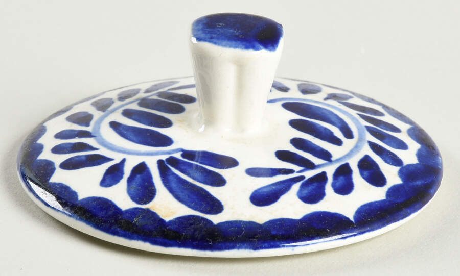 Puebla Blue Lid for Sugar Bowl by Anfora (Mexico)-1