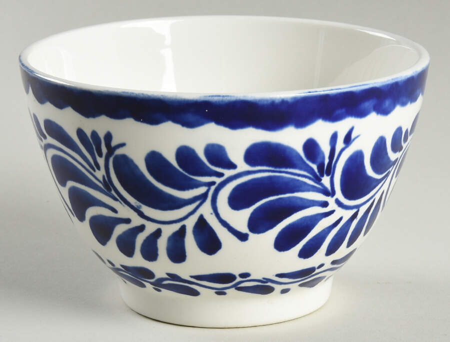 Puebla Blue Soup/Cereal Bowl by Anfora (Mexico)-1