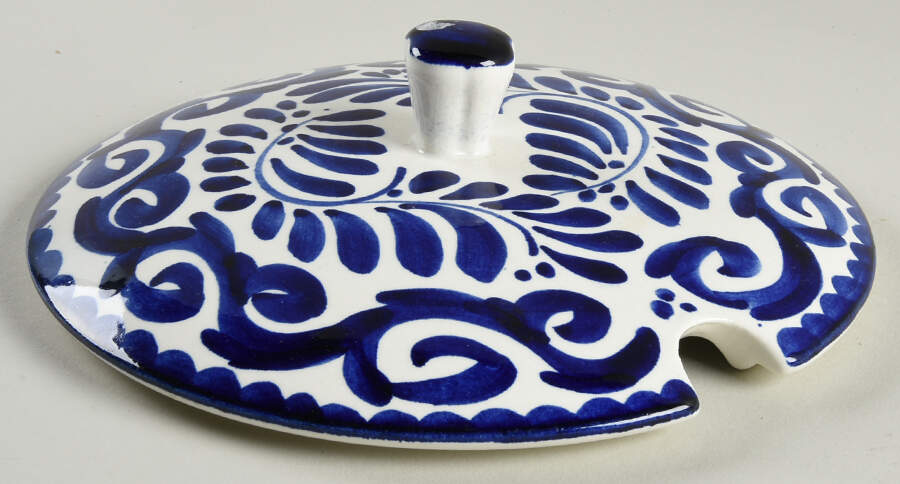 Puebla Blue Lid for Tureen by Anfora (Mexico)-1