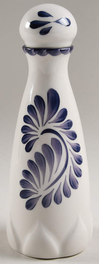 Puebla Blue Decanter and Stopper by Anfora (Mexico)-1