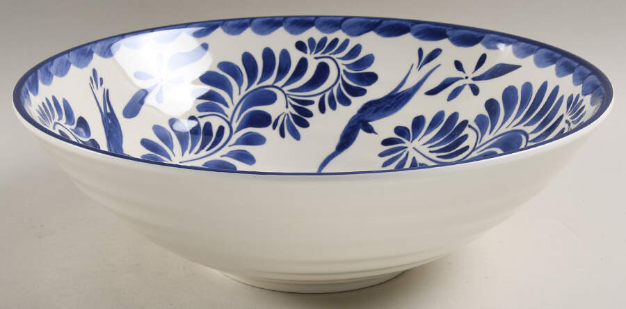 Puebla Blue 11" Nesting Bowl by Anfora (Mexico)-1