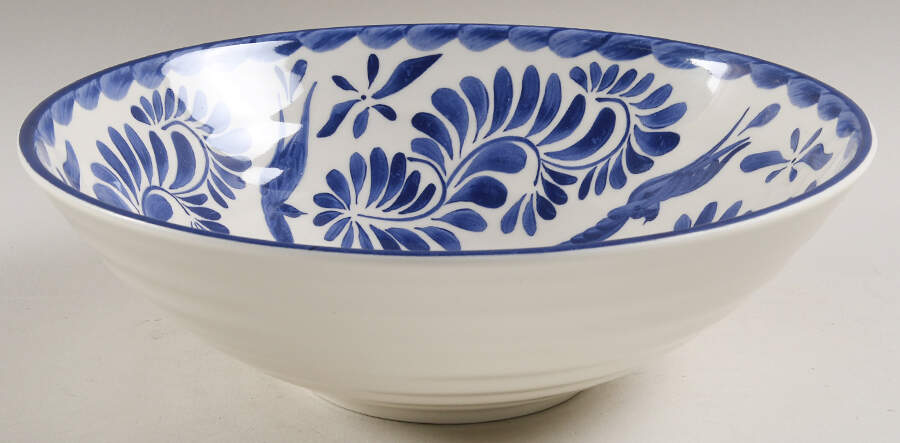 Puebla Blue 10" Nesting Bowl by Anfora (Mexico)-1