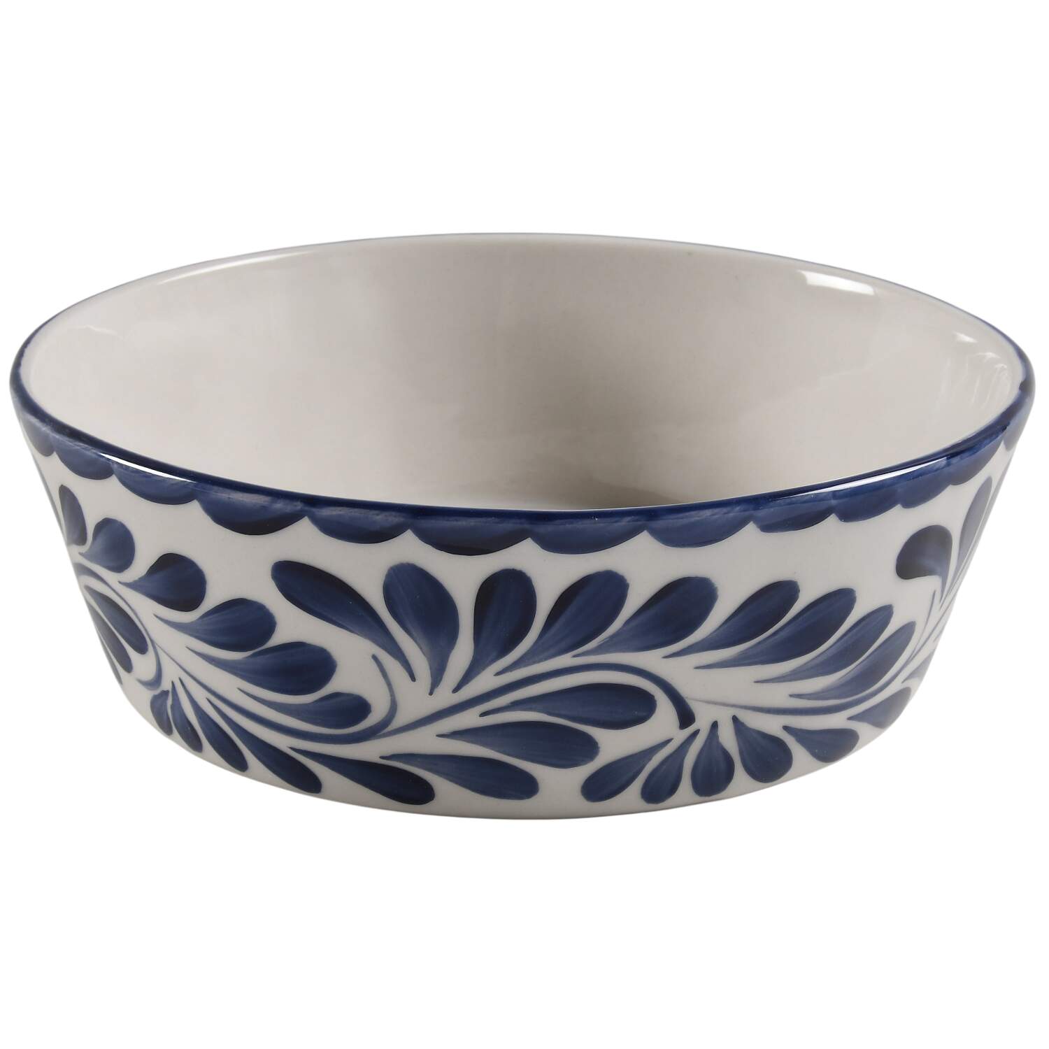 Puebla Blue Pet Bowl by Anfora (Mexico)-1