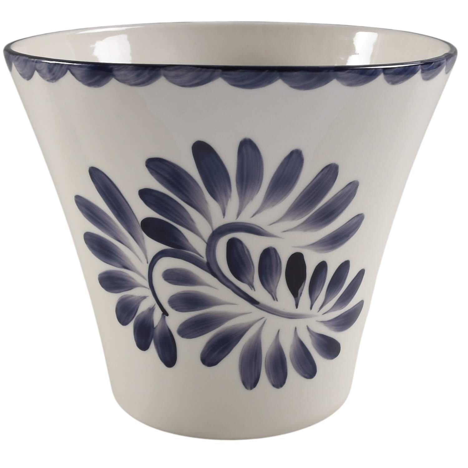 Puebla Blue 8" Cachepot by Anfora (Mexico)-1
