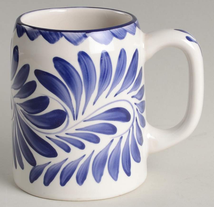 Puebla Blue Beer Mug by Anfora (Mexico)-1
