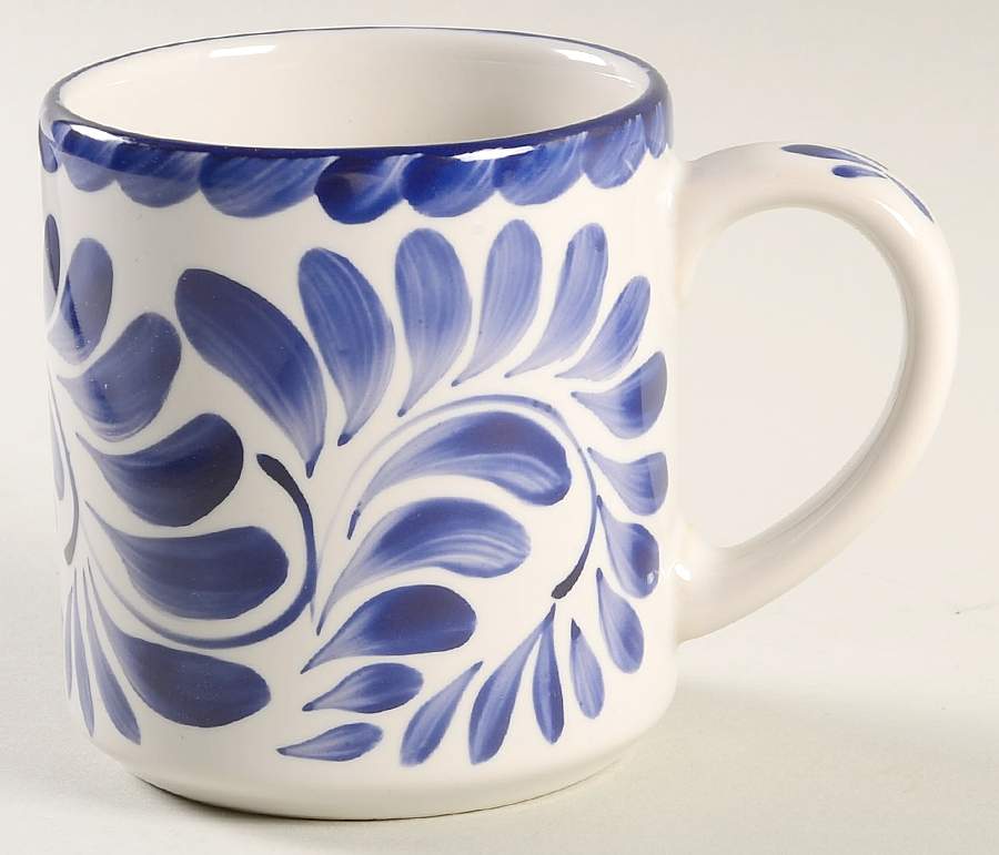 Puebla Blue Mug by Anfora (Mexico)-1