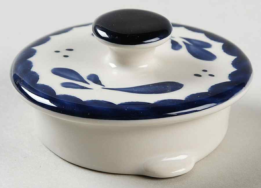 Puebla Blue Lid for Mini Coffee Pot by Anfora (Mexico)-1