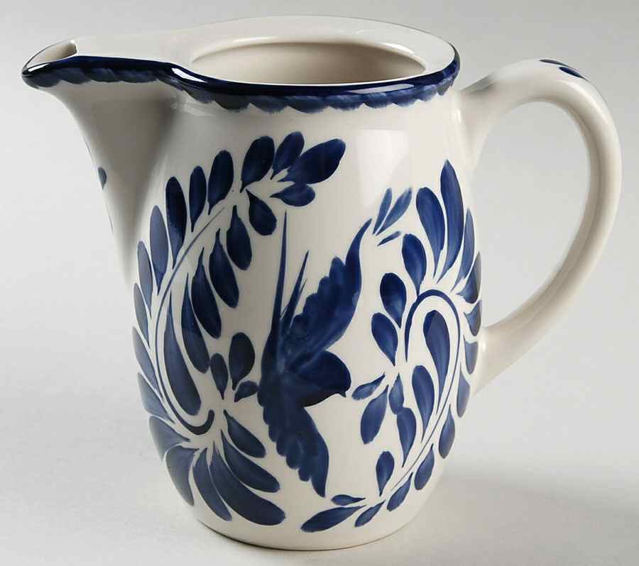 Puebla Blue Mini Coffee Pot No Lid by Anfora (Mexico)-1