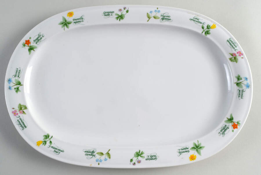 Floret 15" Oval Serving Platter by Anchor Hocking-1