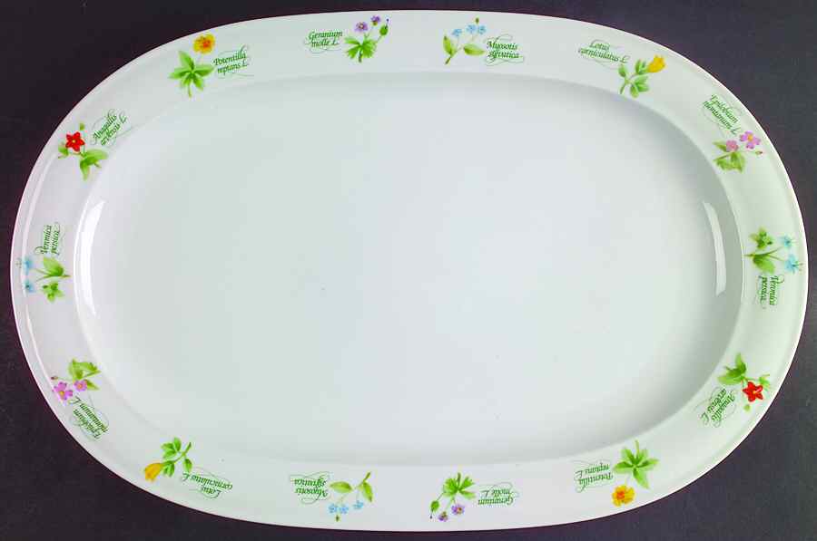 Floret 15" Oval Serving Platter by Anchor Hocking-1