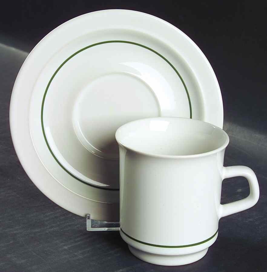 Greenhouse Flat Cup & Saucer Set by Anchor Hocking-1