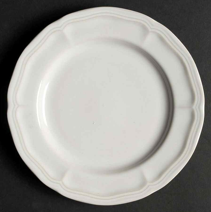 White Baroque Salad Plate by Anchor Hocking-1