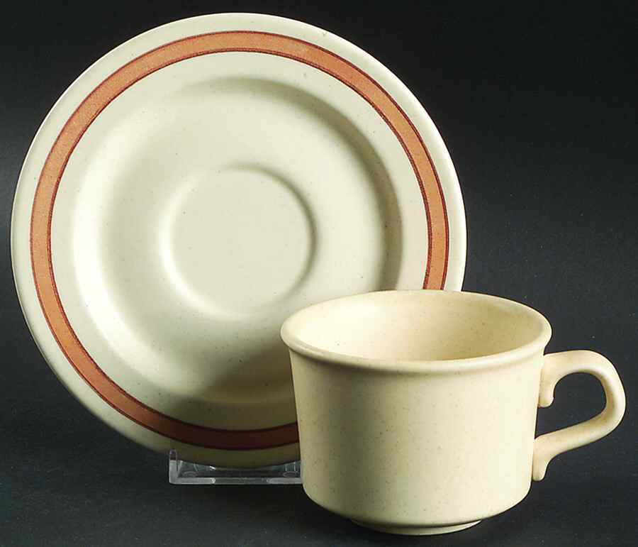 Wild Cherry Flat Cup & Saucer Set by Anchor Hocking-1