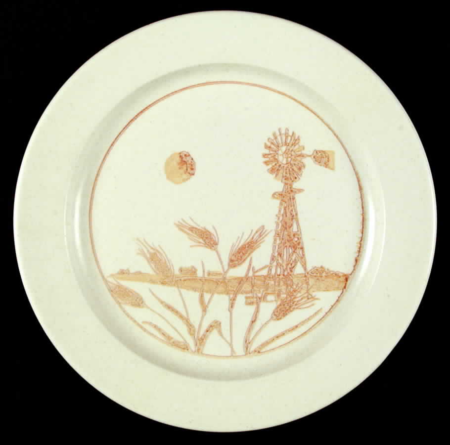 Windmill Dinner Plate by Anchor Hocking-1