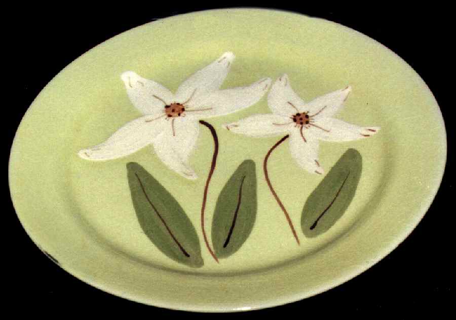 White Petals Dinner Plate by Anchor Pottery-1