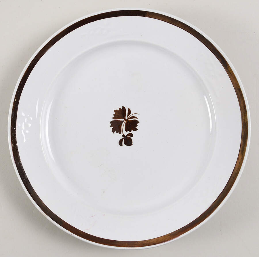 Tea Leaf (Embossed Lily Rim) Luncheon Plate by Anthony Shaw-1