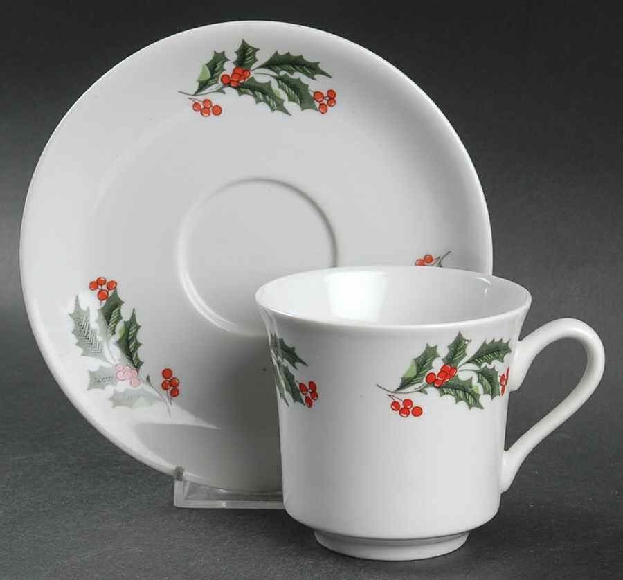 Holiday Flat Cup & Saucer Set by Alco-1