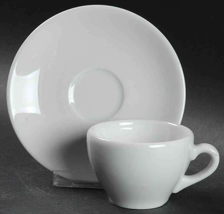 Opera Flat Demitasse Cup & Saucer Set by Apilco-1