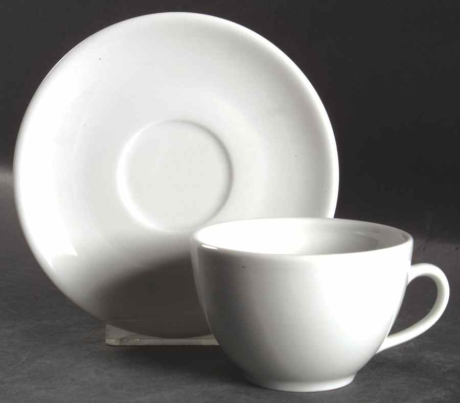 Opera Flat Cup & Saucer Set by Apilco-1
