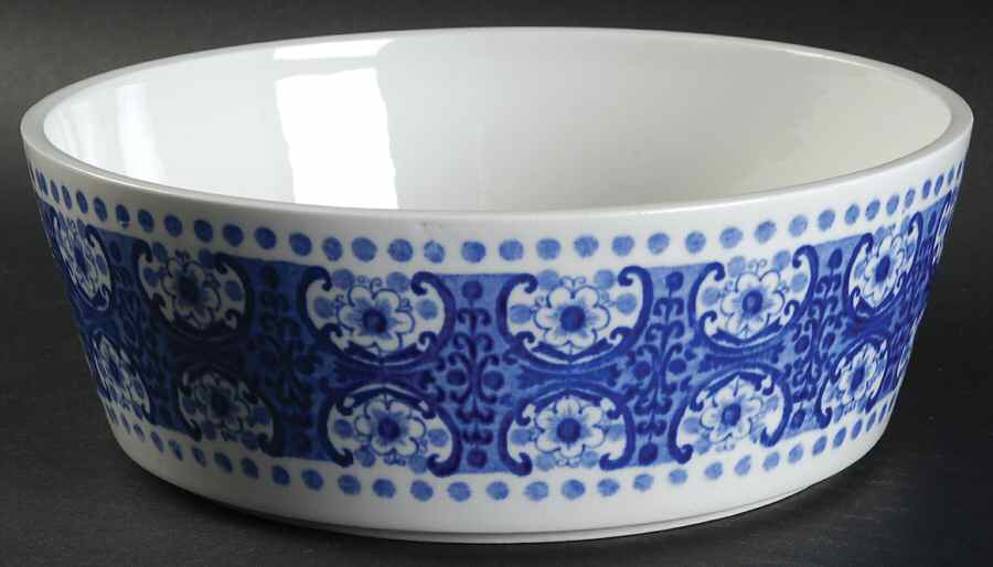 Ali Blue 7" Round Vegetable Bowl by Arabia of Finland-1