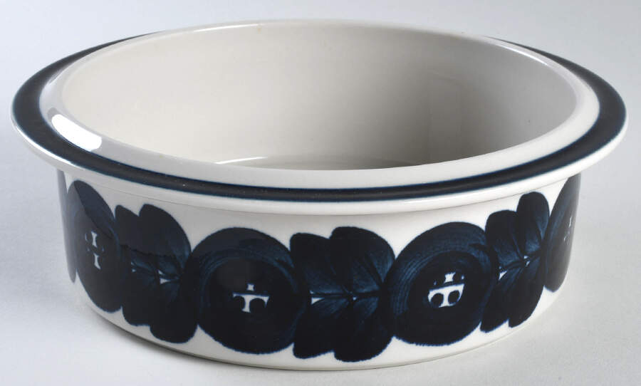 Anemone Blue 9" Round Vegetable Bowl by Arabia of Finland-1
