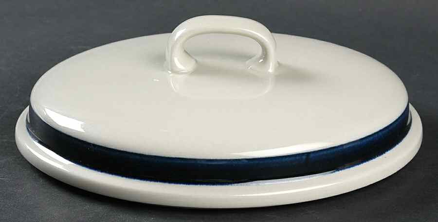 Anemone Blue Lid for 1.75 Qt Round Covered Casserole by Arabia of Finland-1