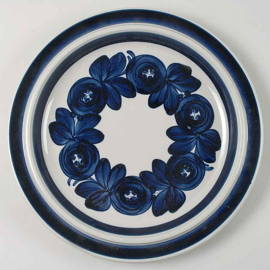 Anemone Blue 13" Chop Plate (Round Platter) by Arabia of Finland-1