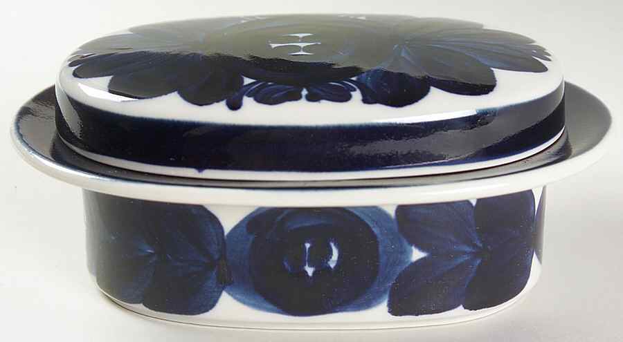Anemone Blue Butter Box & Lid by Arabia of Finland-1