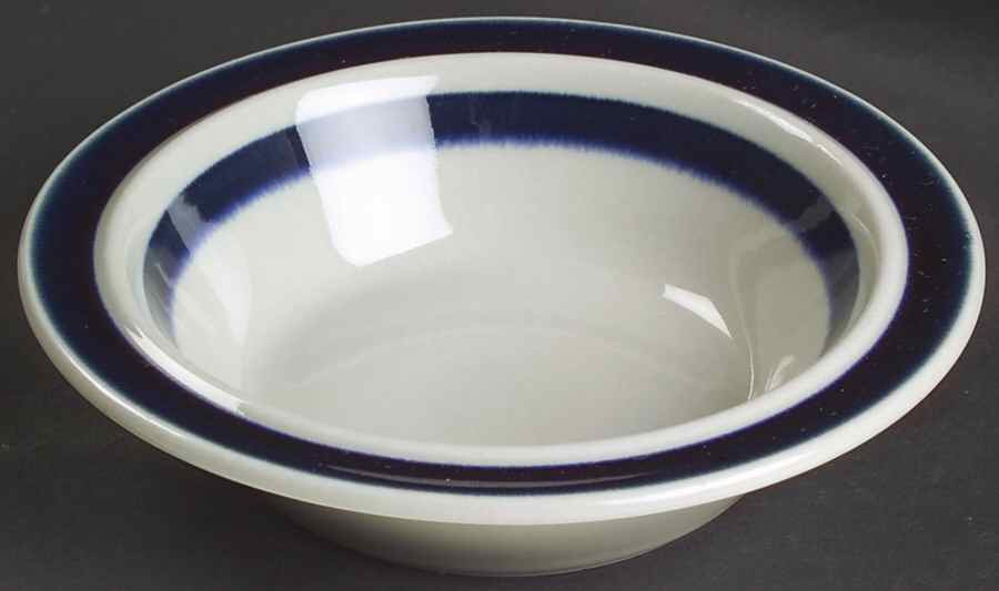 Anemone Blue Rim Cereal Bowl by Arabia of Finland-1