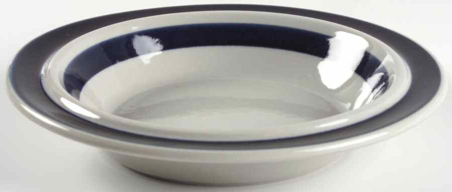 Anemone Blue Rim Soup Bowl by Arabia of Finland-1
