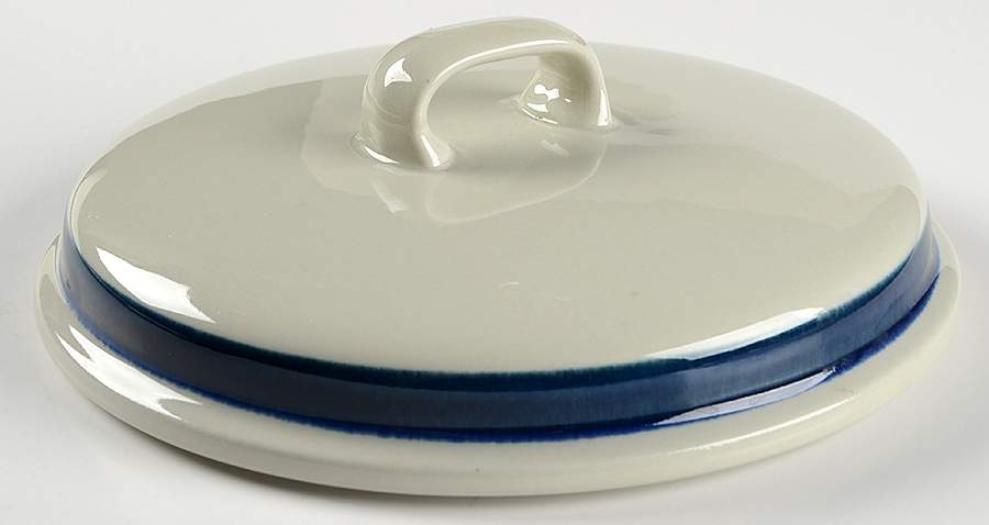 Anemone Blue Lid for 2.5 Qt Round Casserole by Arabia of Finland-1