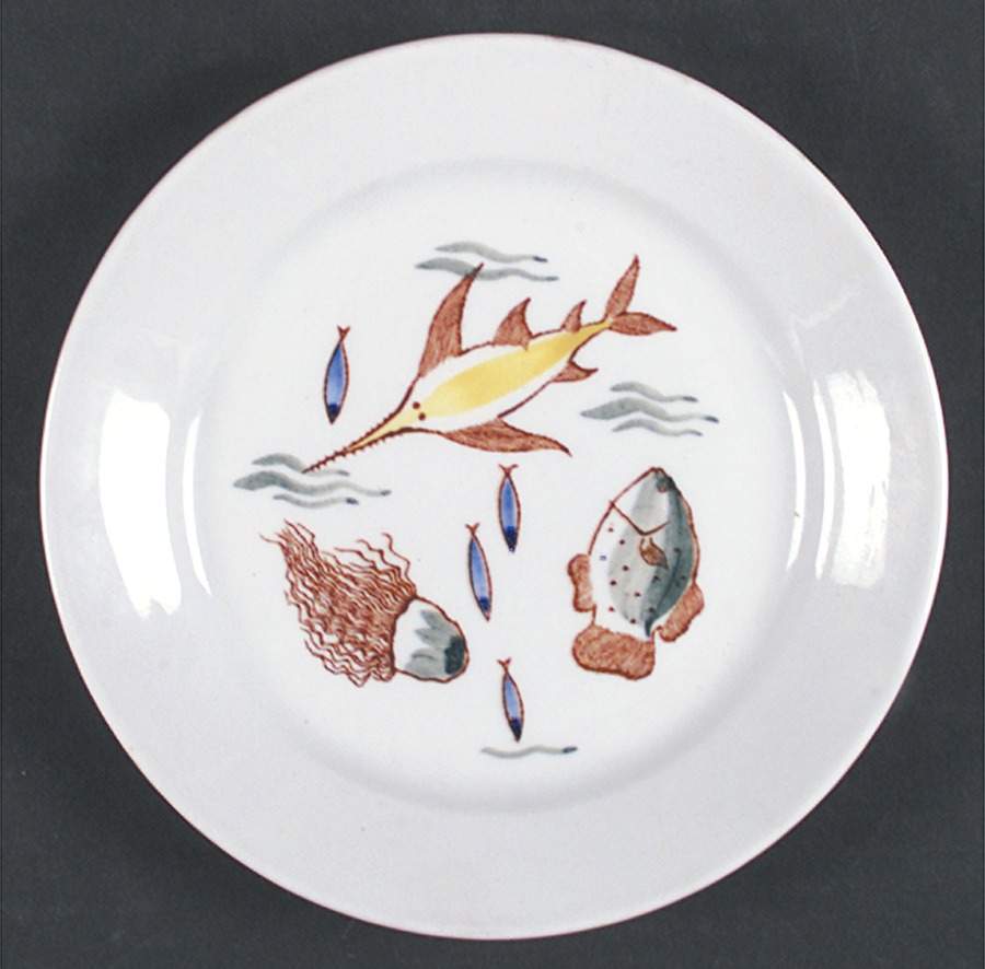 Aquarium Salad Plate by Arabia of Finland-1