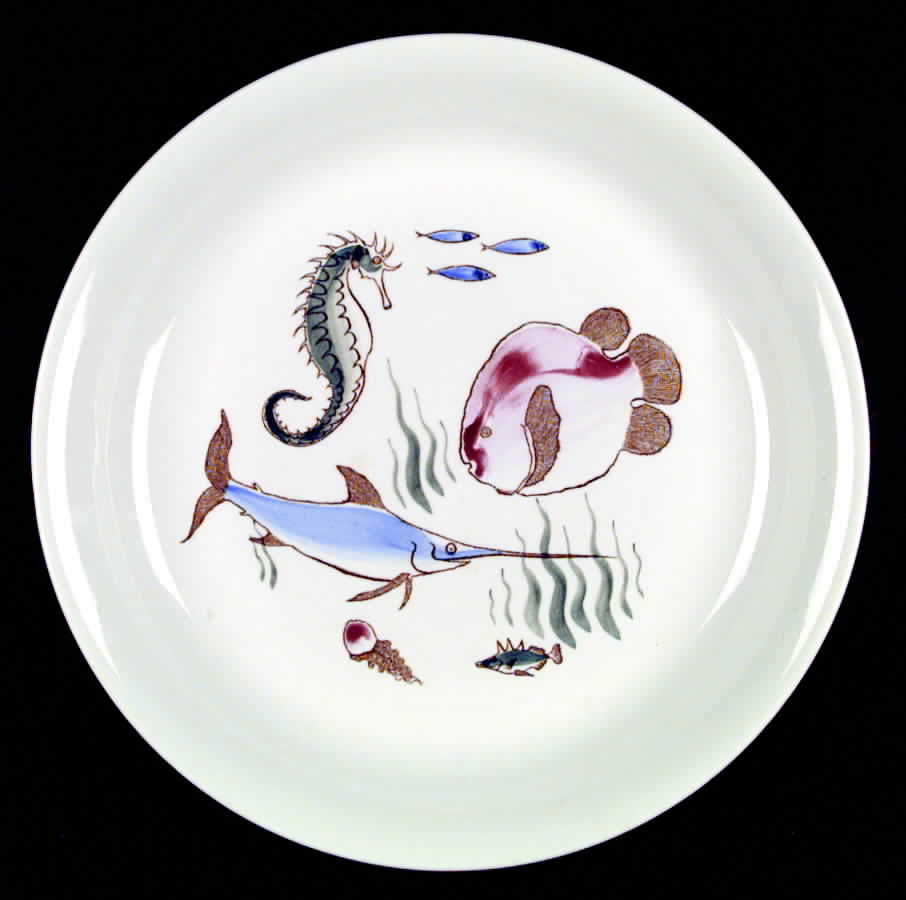 Aquarium Salad Plate by Arabia of Finland-1