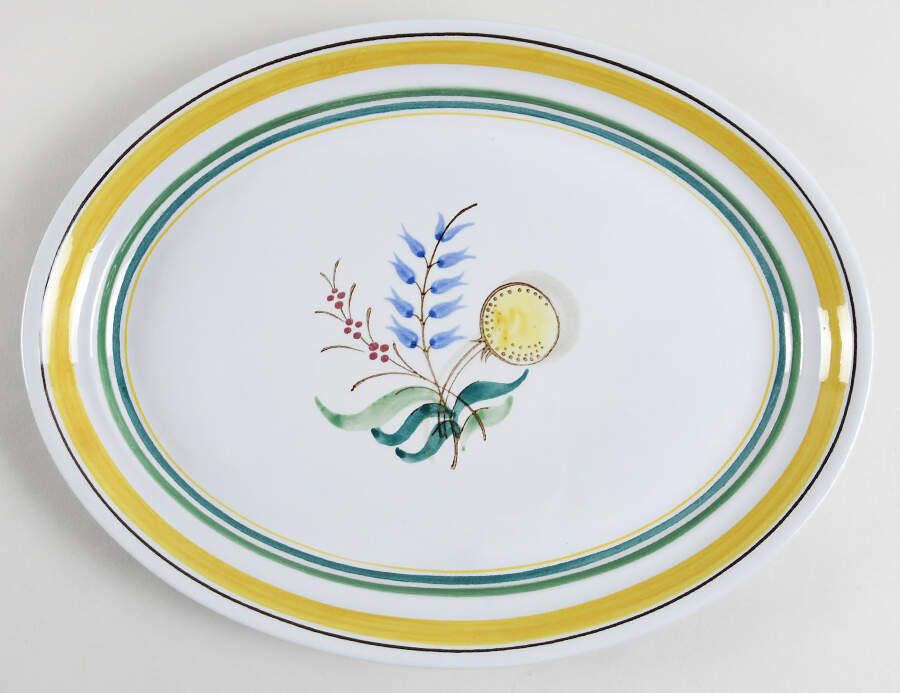 ARA12 13" Oval Serving Platter by Arabia of Finland-1
