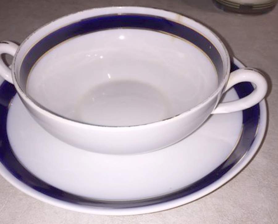 ARA31 Flat Cream Soup Bowl & Saucer Set by Arabia of Finland-1