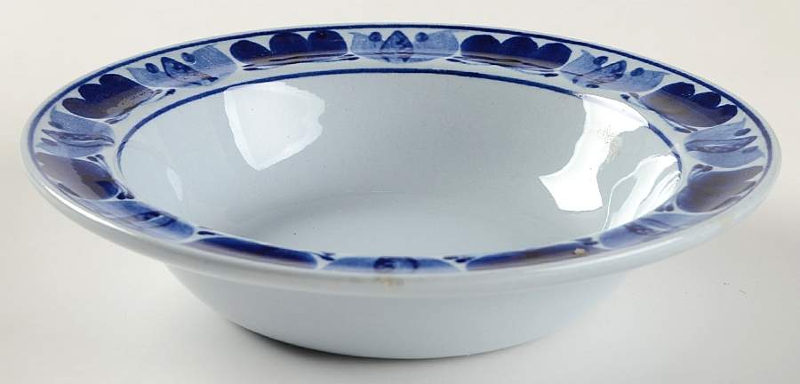 Blue Laurel Rim Cereal Bowl by Arabia of Finland-1
