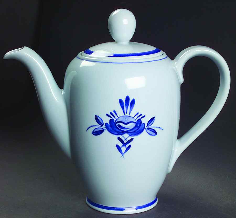 Blue Rose Coffee Pot & Lid by Arabia of Finland-1