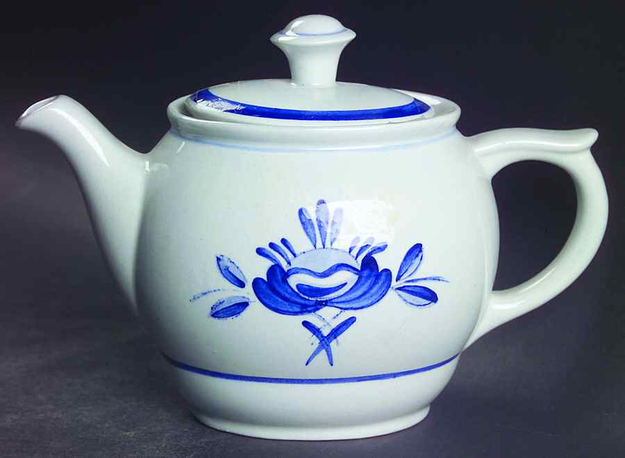 Blue Rose Mini Teapot & Lid by Arabia of Finland-1