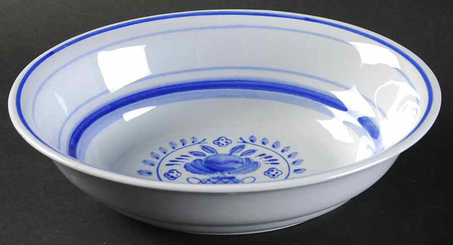Blue Rose 8" Oval Vegetable Bowl by Arabia of Finland-1