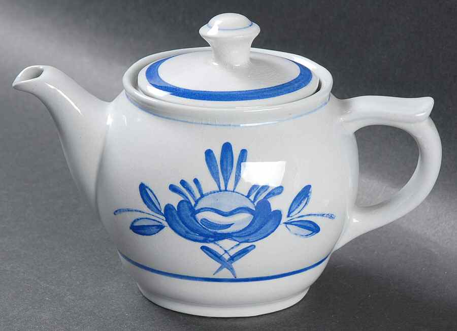 Blue Rose Individual Teapot & Lid by Arabia of Finland-1