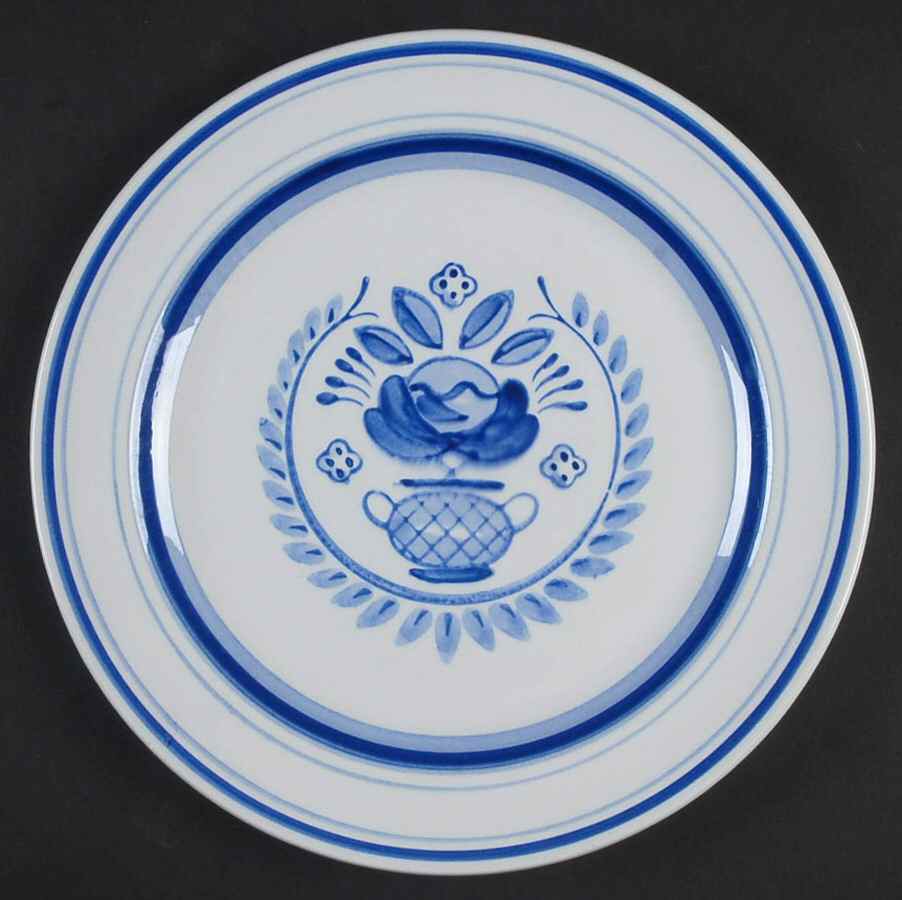 Blue Rose Luncheon Plate by Arabia of Finland-1