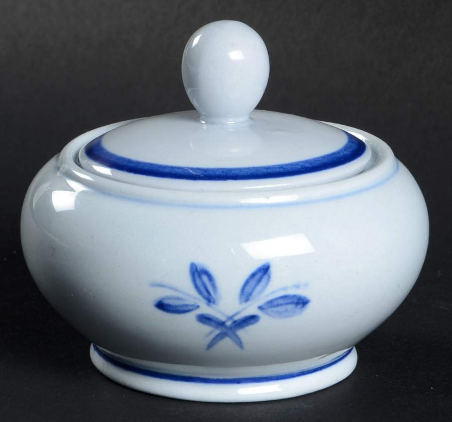 Blue Rose Mini Sugar Bowl & Lid by Arabia of Finland-1