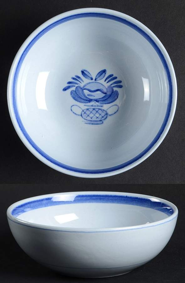 Blue Rose Coupe Cereal Bowl by Arabia of Finland-1